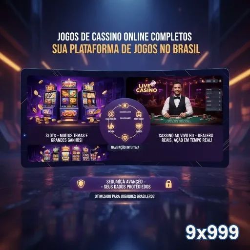 Jogadores em uma mesa de cassino ao vivo no 9x999